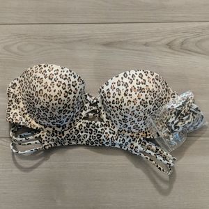 Victoria Secret NWOT leopard swim top size 34B.